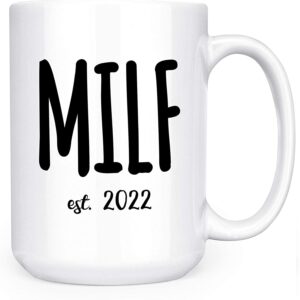 artisan owl milf est. 2022 - new parent - 15oz deluxe double-sided coffee tea mug