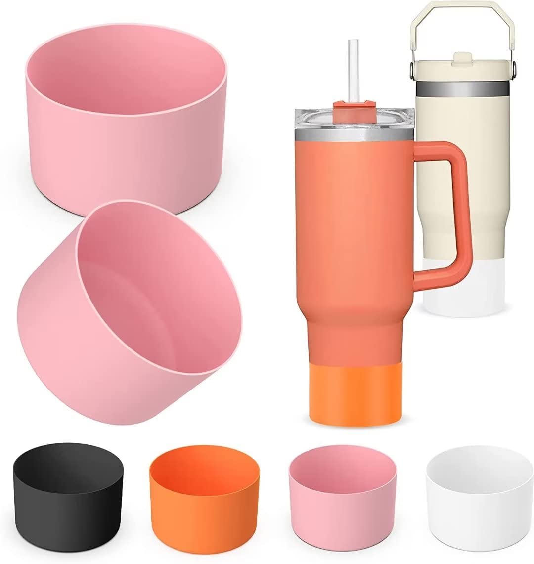 Zenbo 4pcs Silicone Boot for Stanley 40 oz Quencher, IceFlow Flip 30 oz, and 20 oz Tumblers