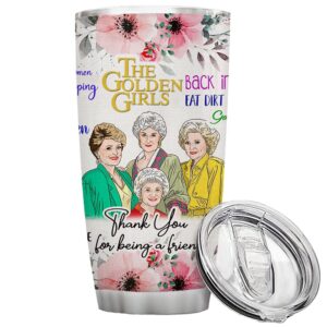 athand 20 oz golden girls tumbler cups with lid, stainless steel, double wall, insulated tumblers travel coffee mug, birthday christmas gifts for women