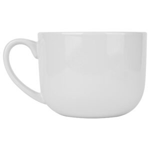cailide 50oz large ceramic soup mug with handles for coffee, tea, ice cream, cereal, (white)