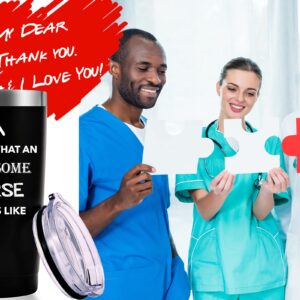 This Is What An Awesome Nurse Looks Like Mug.Nurses Week,Nurse Practitioner,Nurse Appreciation,Nursing School Graduation Gifts.Birthday,Christmas Gifts for Nurse Tumbler(20oz Black)