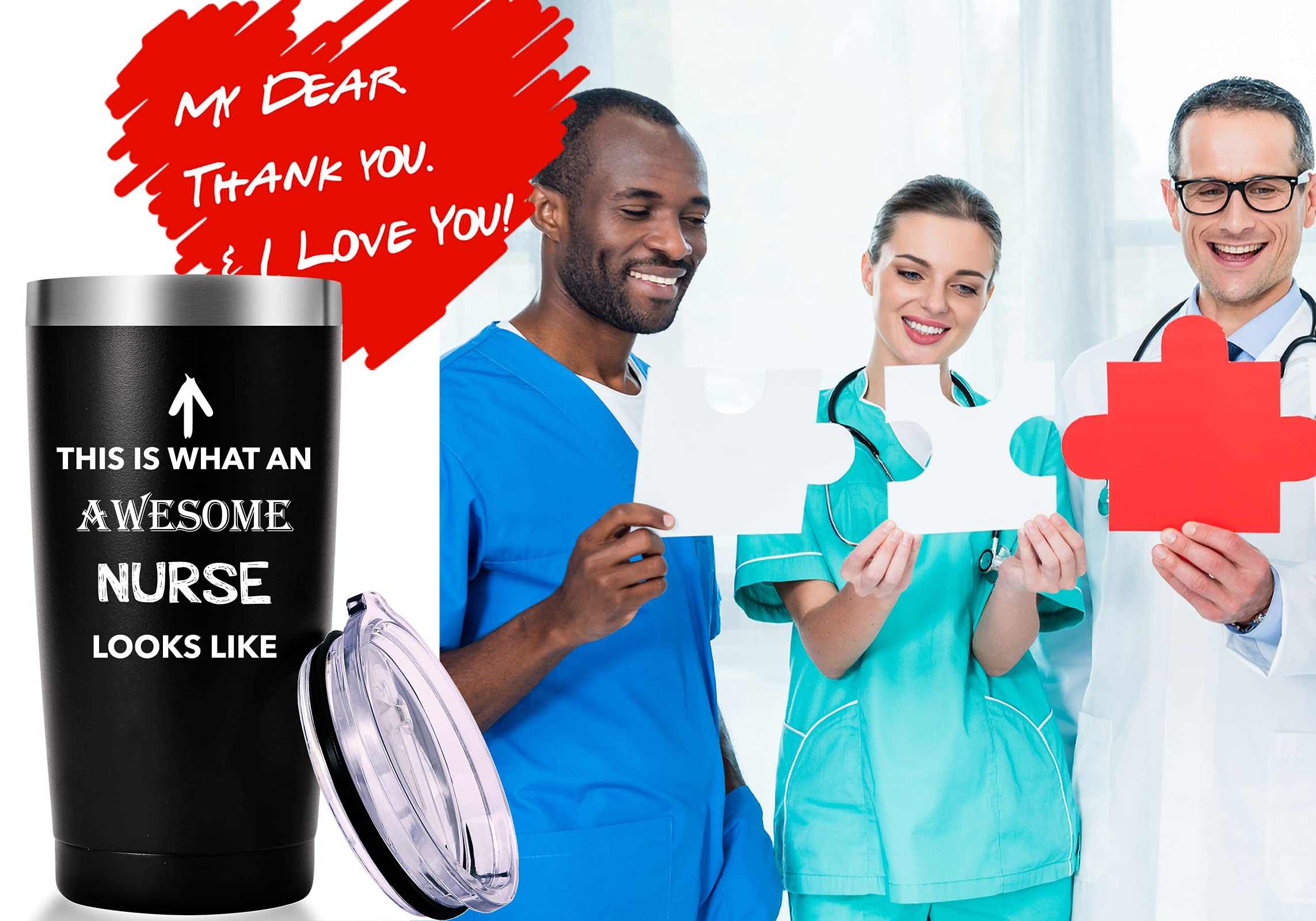 This Is What An Awesome Nurse Looks Like Mug.Nurses Week,Nurse Practitioner,Nurse Appreciation,Nursing School Graduation Gifts.Birthday,Christmas Gifts for Nurse Tumbler(20oz Black)