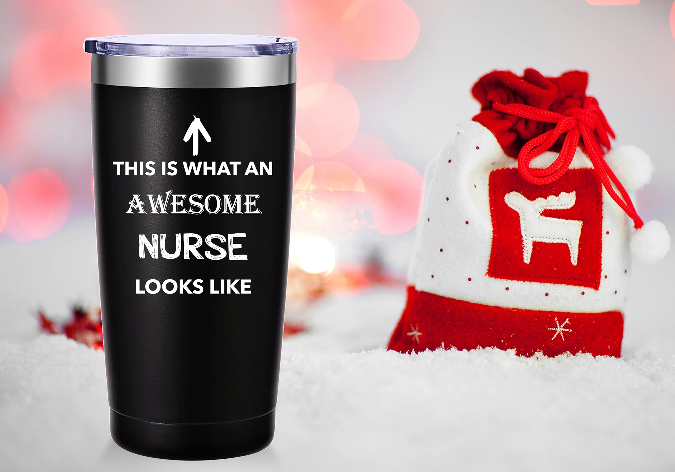 This Is What An Awesome Nurse Looks Like Mug.Nurses Week,Nurse Practitioner,Nurse Appreciation,Nursing School Graduation Gifts.Birthday,Christmas Gifts for Nurse Tumbler(20oz Black)