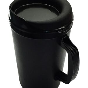 34 Oz ThermoServ Foam Insulated Coffee Mugs - Black