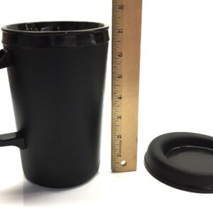 34 Oz ThermoServ Foam Insulated Coffee Mugs - Black