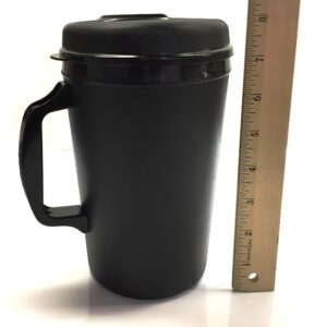 34 Oz ThermoServ Foam Insulated Coffee Mugs - Black