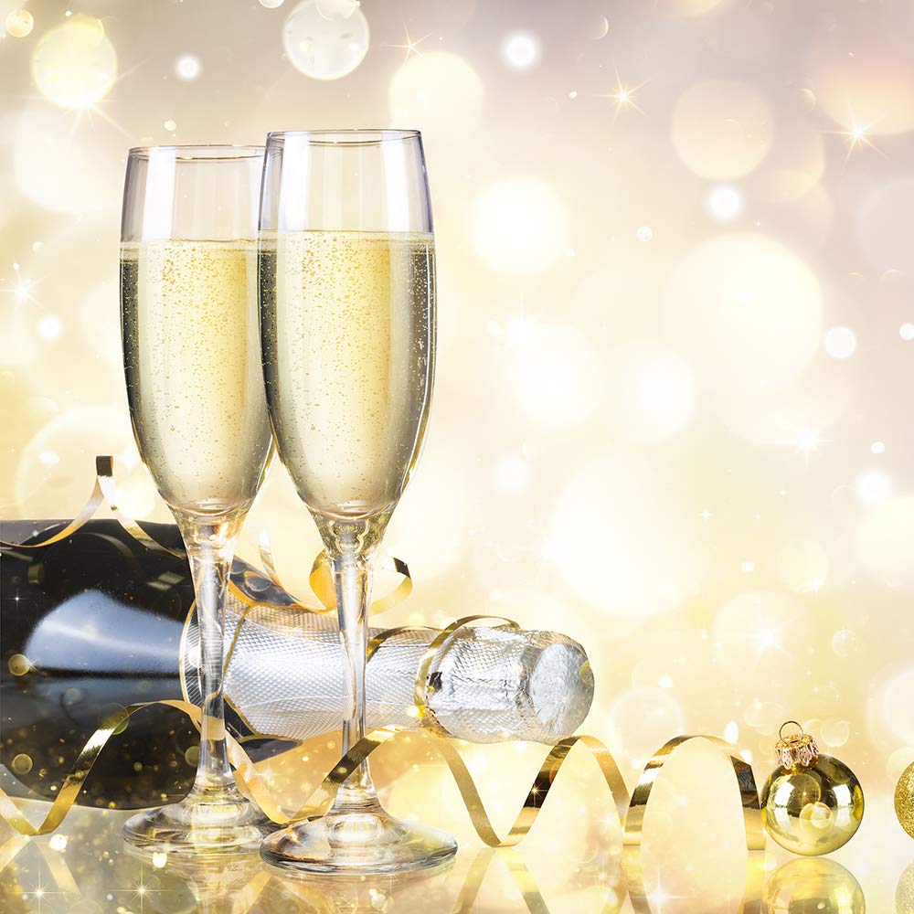 Champagne Glasses Thin Stem, KooK Premium Clear Glass Champagne Flutes Set of 8, 7 oz champagne, Classic Champagne Glasses