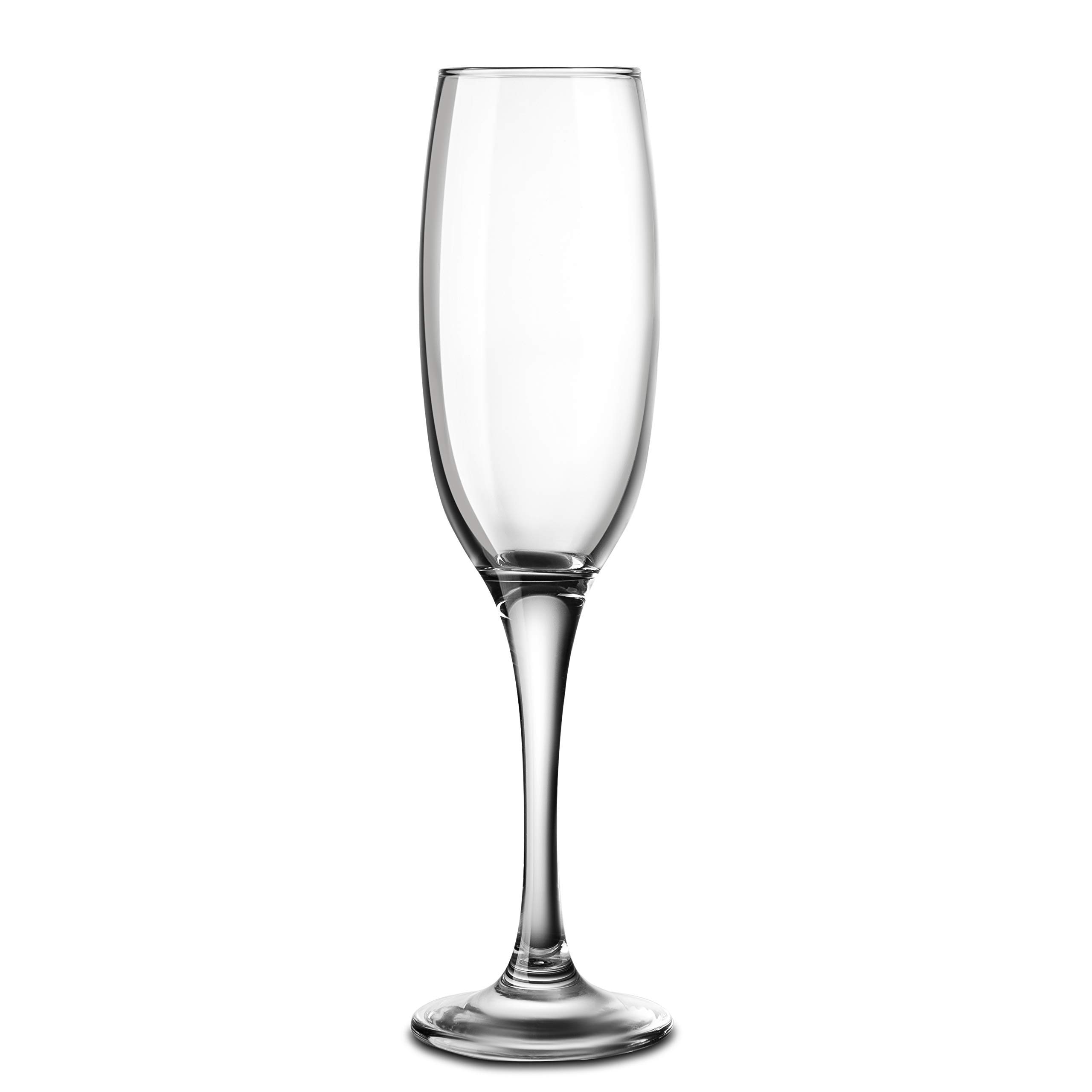 Champagne Glasses Thin Stem, KooK Premium Clear Glass Champagne Flutes Set of 8, 7 oz champagne, Classic Champagne Glasses