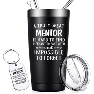 doearte mentor gifts for men - a truly great mentor is hard to find - mentor teacher gifts - christmas appreciation retirement gifts for mentor, teacher, manager, leader - 20oz mentor tumbler