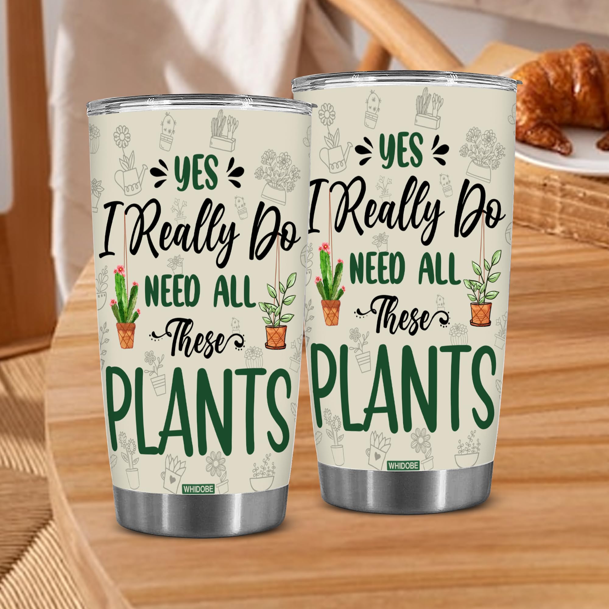 WHIDOBE Gifts For Gardeners, Gardening Mug, Gardening Gifts For Women, Men, Yes I Really Do Need All These Plants Tumbler, Plant Mom Tumbler, Plant Lovers, Mom, Dad, Women, Mothers Day Tumbler 20OZ