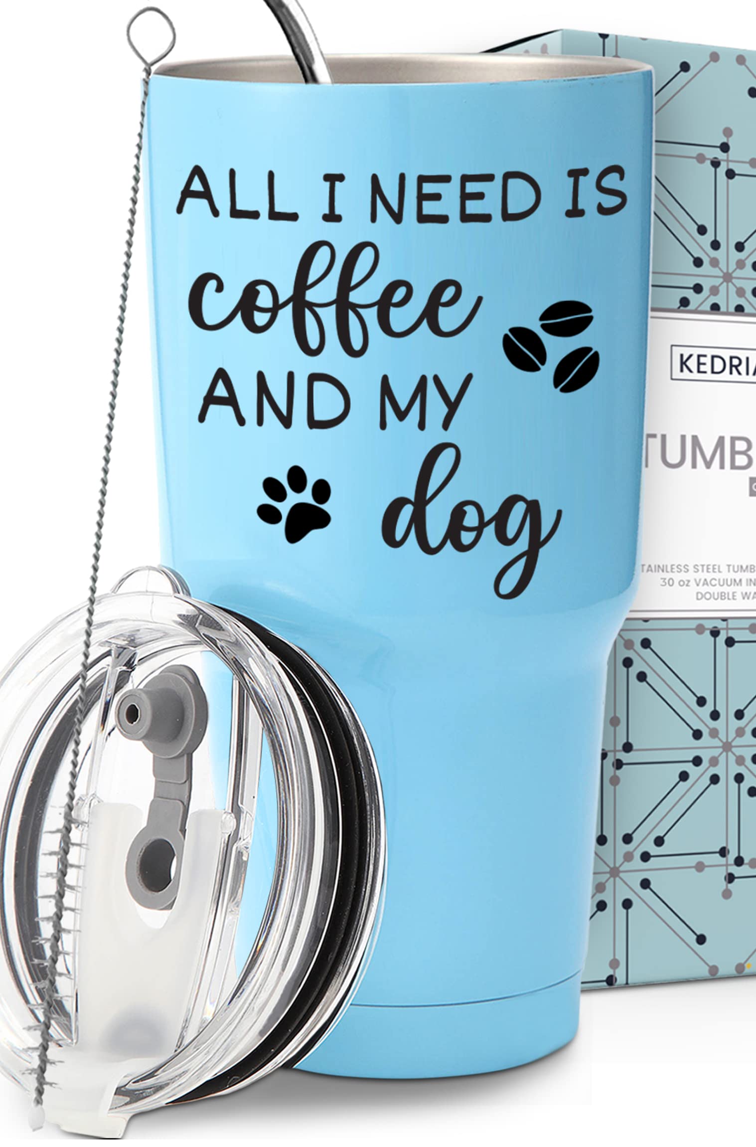 KEDRIAN Dog Mom Tumbler 30oz, Dog Gifts For Dog Lovers Gifts For Women, Dog Mom Mugs For Women, Dog Mom Coffee Mugs, Dog Mom Cup, Dog Mom Gifts For Women Funny, Mothers Day Dog Mom Mothers Day Gifts