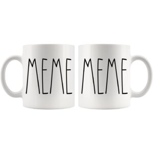 Moon9xx Meme Coffee Mug Meme Rae Dunn Inspired Rae Dunn Style Birthday-Merry Christmas-Mother Day Family Coffee Mug Birthday Present For The Best Meme Ever Coffee Cup 11oz,White,EBG4JFUAVL-11oz