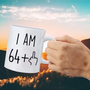 Kwieema Funny 1958 65th Birthday mug for Women and Men Ceramic Coffee Mugs Anniversary for Him, Her, Husband or Wife - Sixty-Five Years Old Gag Party Cup Idea Adult Mugs for Mom, Dad