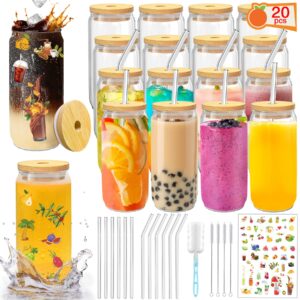 peacepeo 20pcs drinking cups with lids 16oz