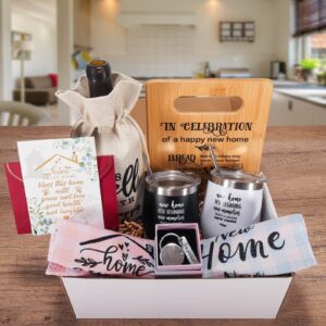 MY-ALVVAYS Housewarming Gifts for New Home House Warming Gift Set Basket for First/New Home Owner, Couple, Wedding Gift for Newlywed Couple, New Home Gift for Home