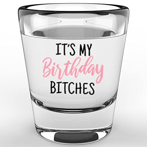 LitGifts Its My Birthday Shot Glass - 21st Birthday Gifts for Her - Birthday Glasses for Women - 1.75 Ounce