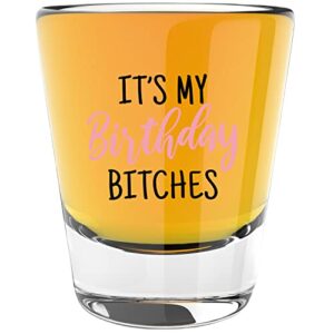 litgifts its my birthday shot glass - 21st birthday gifts for her - birthday glasses for women - 1.75 ounce