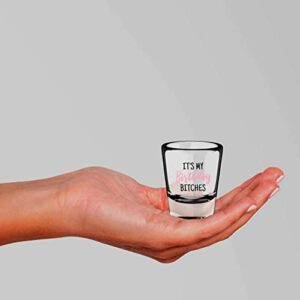 LitGifts Its My Birthday Shot Glass - 21st Birthday Gifts for Her - Birthday Glasses for Women - 1.75 Ounce