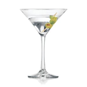 libbey entertaining essentials martini glasses set of 6, dishwasher safe martini set, tall stem martini glasses for parties and more