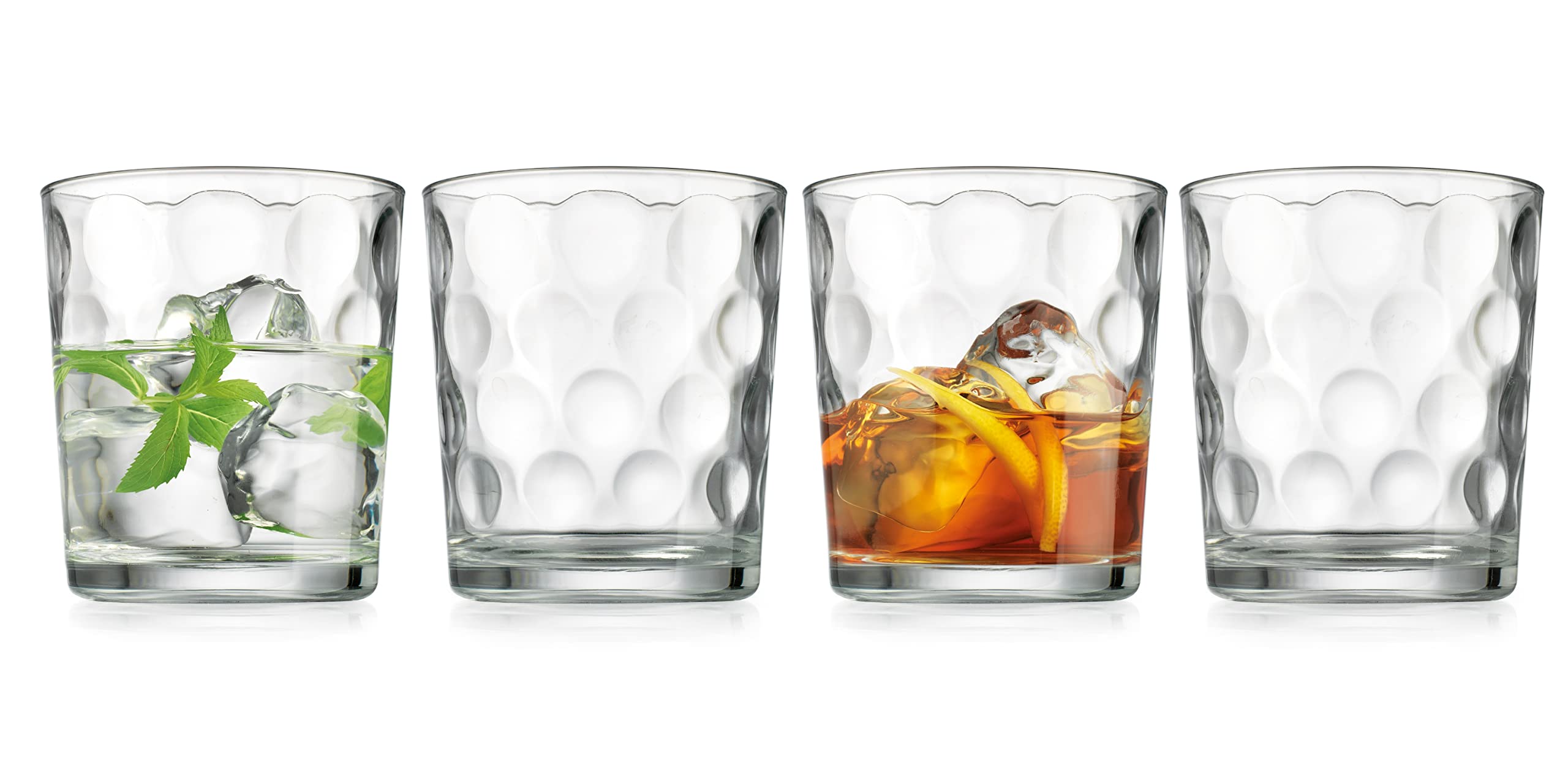 Glaver's Whiskey Glasses 13 oz. Barware Set of 4 Old Fashioned Glasses for Whisky, Scotch, Bourbon, Liquor, and Cocktails.