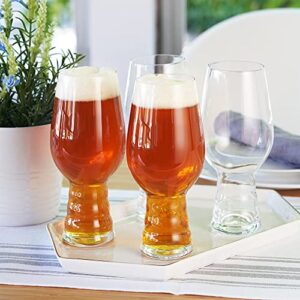 Spiegelau Craft IPA, Set of 4 European-Made Lead-Free Crystal, Modern, Dishwasher Safe, Professional Quality Beer Pint Glass Gift Set, 4 Count (Pack of 1)