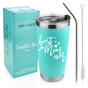 best mom ever-gift for mom for christmas, 20 ounce stainless steel tumbler