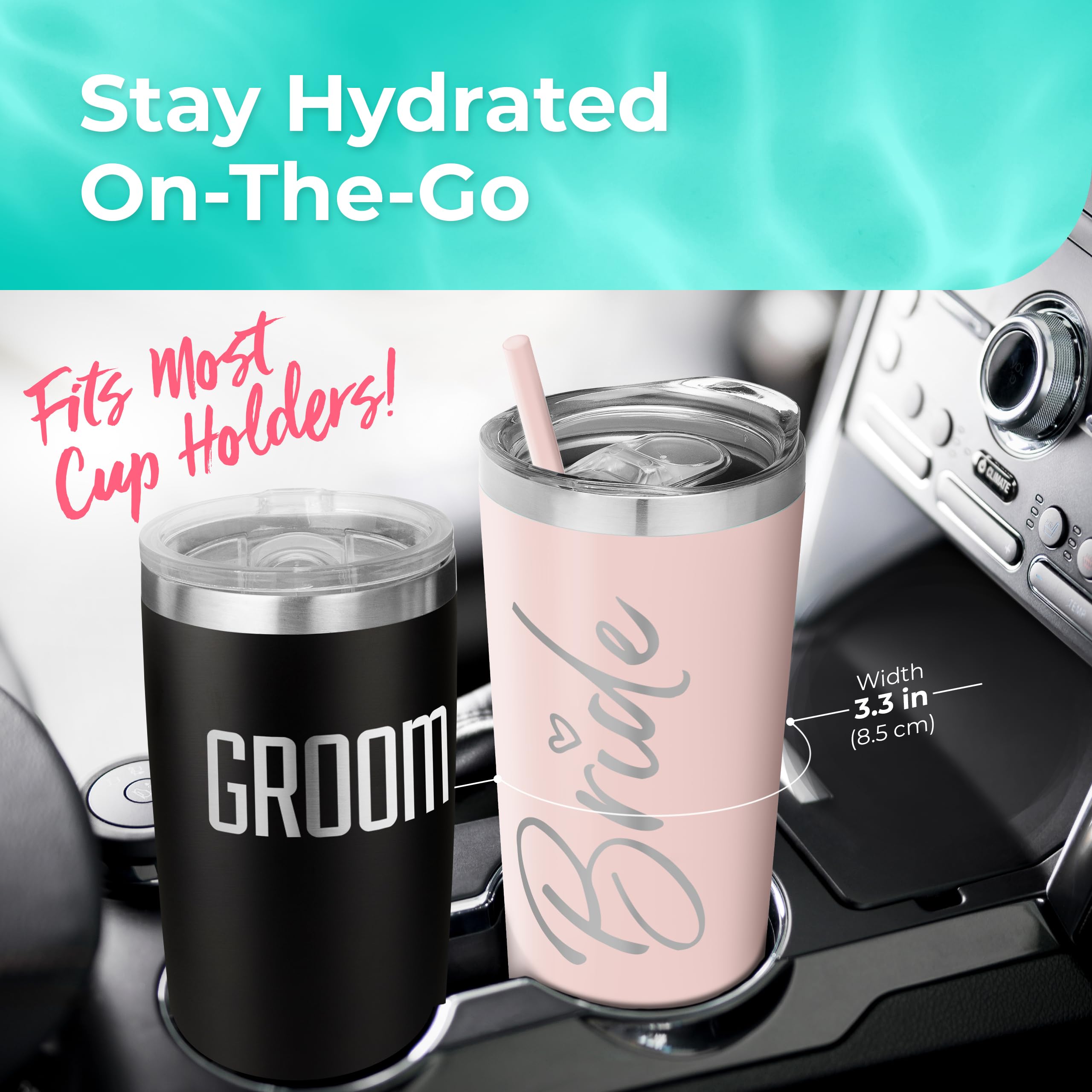 SassyCups Bride Tumbler Cup | Vacuum Insulated Stainless Steel Drink Cup for Bride to Be Gifts | Bridal Shower Gift | Bachelorette Gifts | Engagement Gifts | Valentines Day Gifts