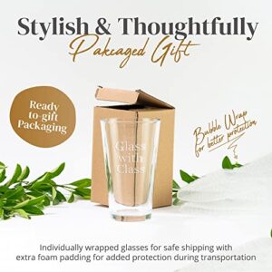 Personalized Beer Glass Engraved with Your Custom Text - Customized Gifts, Unique Birthday Gift, Bridesmaid Gift, Custom Gifts for Women or Men (16oz Pint)