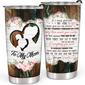 gifts for mom from daughter, mothers day gifts - to my mom, mom gifts from daughters - mom birthday gifts, mothers day gifts from daughter, bonus mom, best mom ever gifts - 20oz tumbler