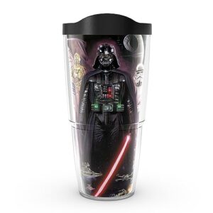 tervis star wars collage made in usa double walled insulated tumbler travel cup keeps drinks cold & hot, 24oz, classic, 1 count (pack of 1)