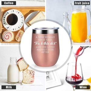 Coolife Funny Wine Tumbler - New Beginnings Gifts for Women, Drinking Gifts, Retirement, Cool Mothers Day, Birthday Gifts for Women Best Friend Coworker Her Mom Wife Sister, Fun Wine Cups