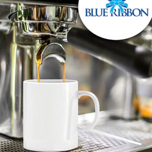 BLUE RIBBON White Sublimation Plain Blank Coffee Mug Hot Chocolate Mugs, Ceramic Mugs Hot Cocoa Mugs Mug Sets Pack of 2 15 oz