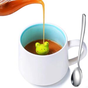 Frog Figurine Ceramics Coffeemugs Funny Teacups - 3D Animal Inside Coffee Mug for Boys Girls Women Men, 12oz