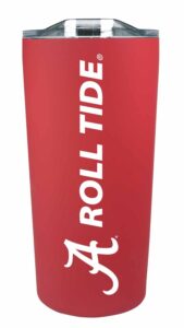 campus colors ncaa stainless steel tumbler perfect for gameday - 18 oz - double walled - keeps drinks perfectly insulated (alabama crimson tide - red)