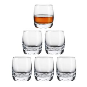 homeyut shot glasses, 2.8oz heavy base shot glass set, clear shot glasses set of 6/tequila shot whiskey shot glass espresso liquor