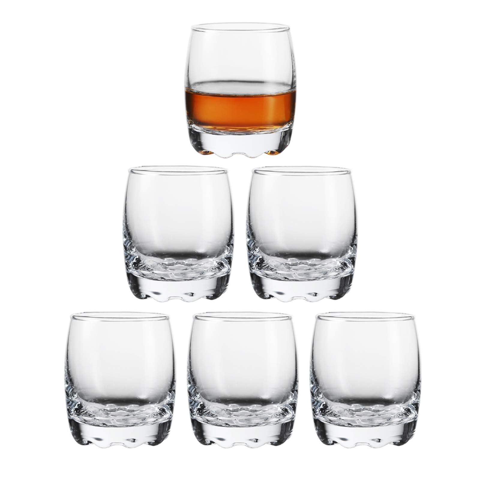 HOMEYUT Shot Glasses, 2.8oz Heavy Base Shot Glass Set, Clear Shot Glasses Set of 6/Tequila Shot Whiskey Shot Glass espresso liquor