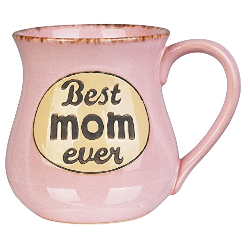 Asmwo Mom Gifts for Women Best Mom Ever Funny Birthday Gifts for Mom New Mom Gifts for Women Mother Wife Pregnant Mom Bonus Mom Christmas Gifts Ideas for Mom 16oz Pink Coffee Mug Mom Coffee Cup