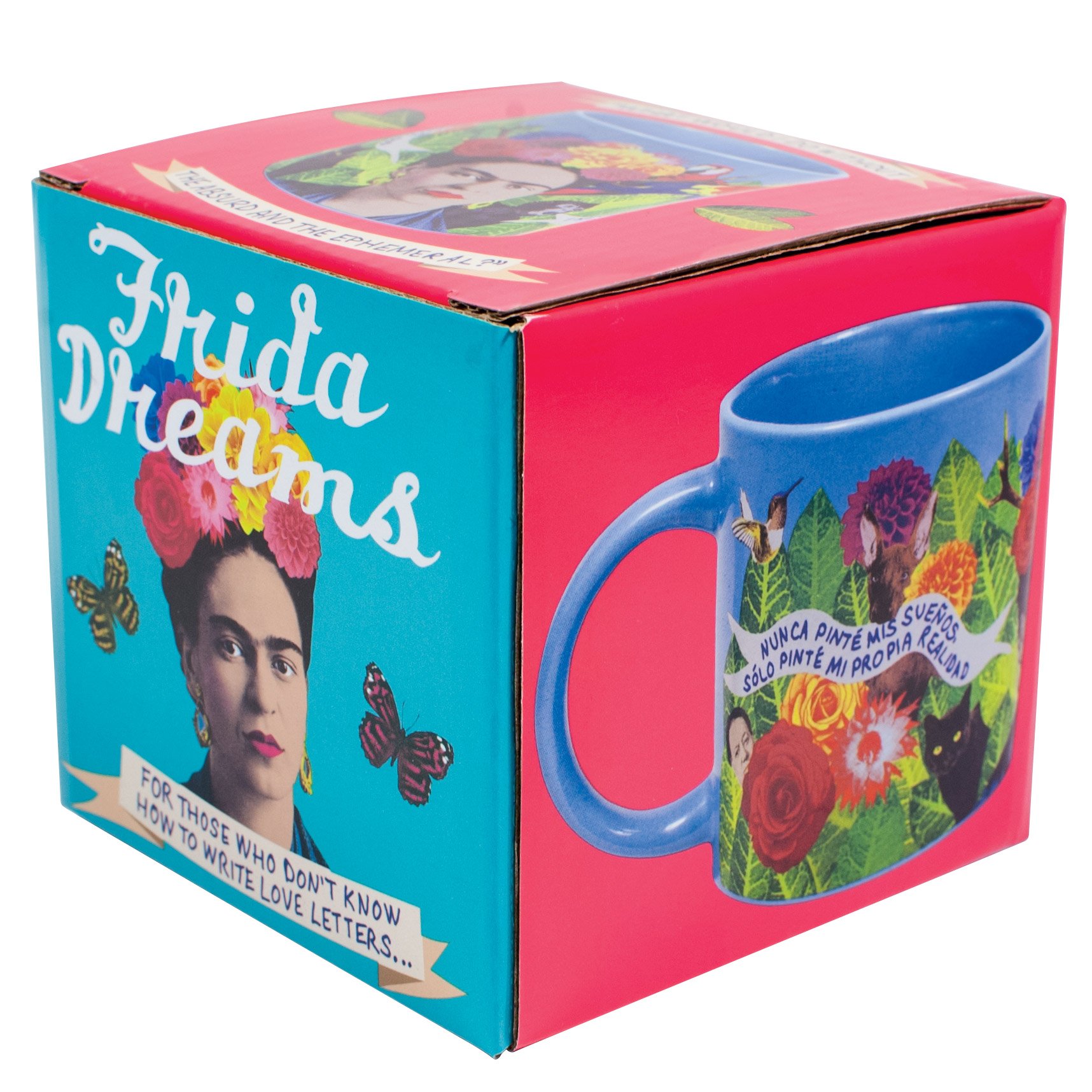 Frida Kahlo Art Coffee Mug - Famous Quotes in English and Spanish