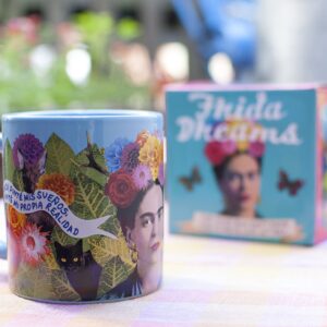 Frida Kahlo Art Coffee Mug - Famous Quotes in English and Spanish