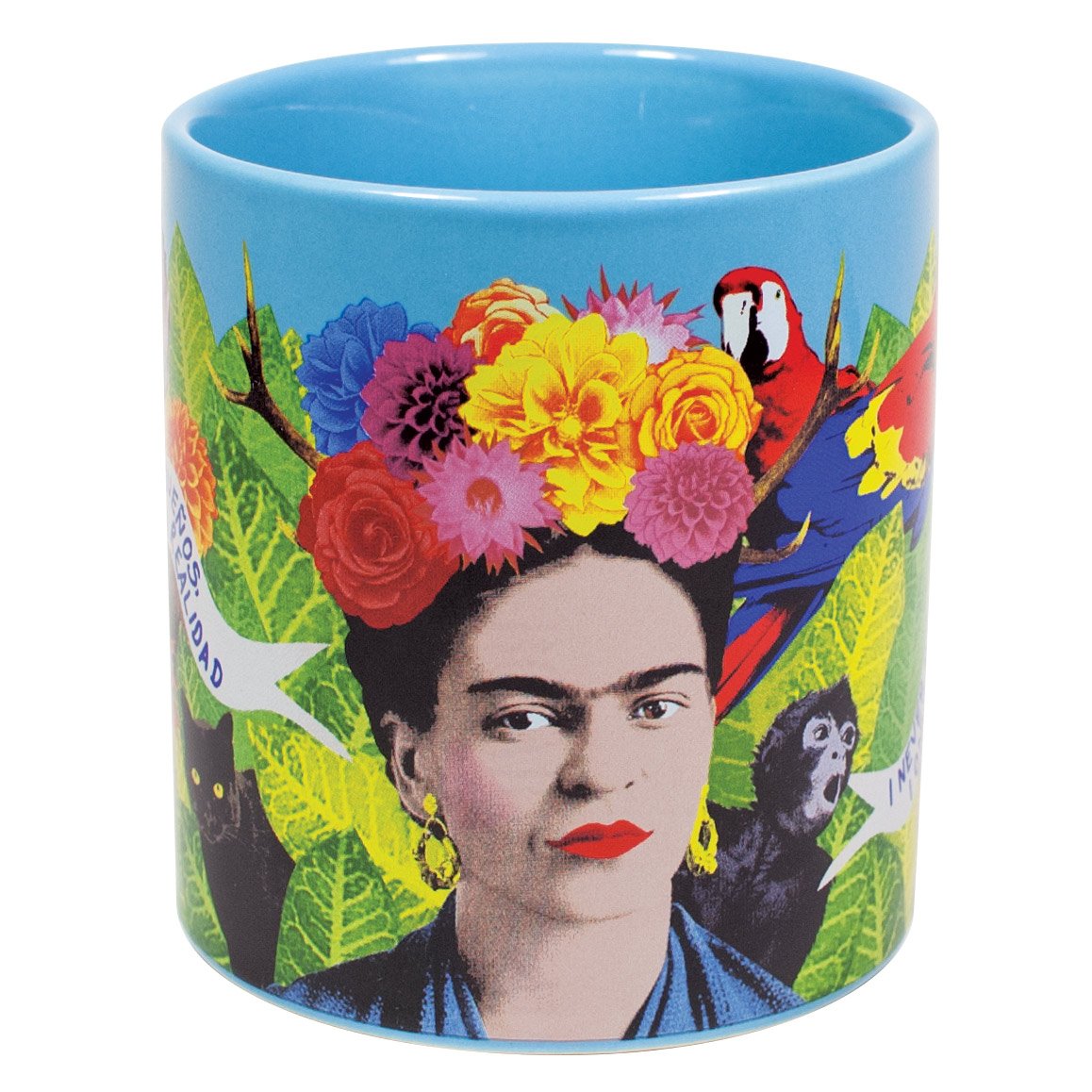 Frida Kahlo Art Coffee Mug - Famous Quotes in English and Spanish