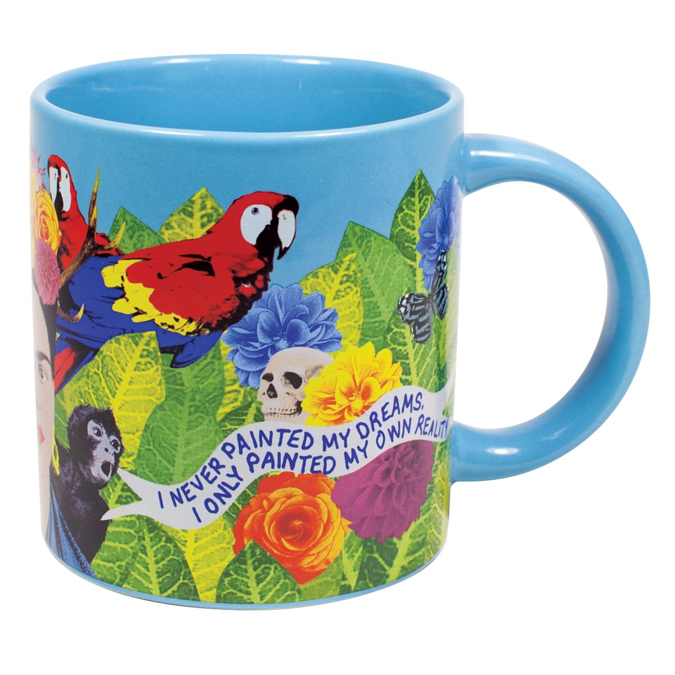 Frida Kahlo Art Coffee Mug - Famous Quotes in English and Spanish