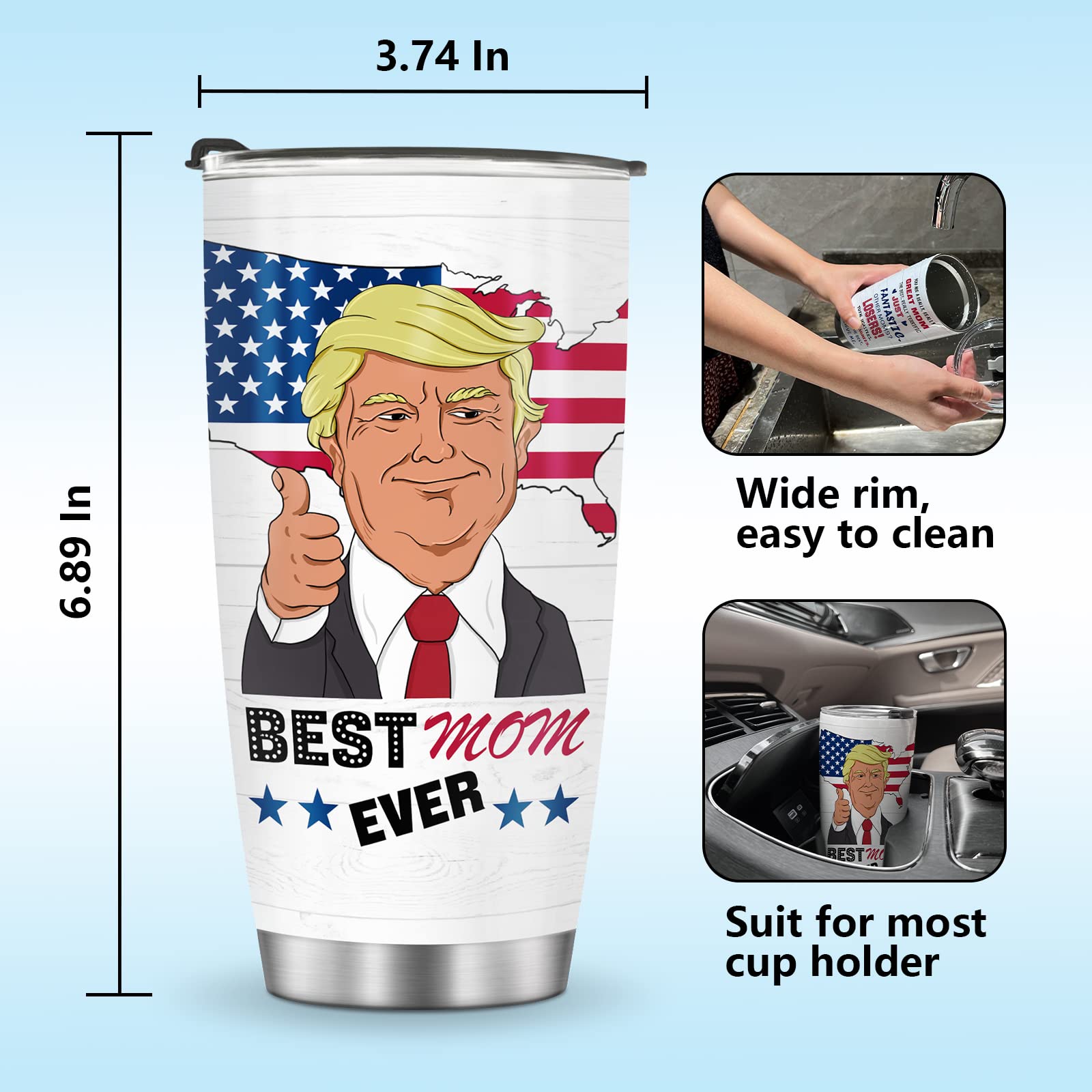 Birthday Gifts for Mom from Daughter Son: Mother's Day Gifts for Wife from Husband, Unique Festival Gift Ideas for Mama from Kids Child, New Mom Gifts for Women, Mom Travel Tumbler Cup Coffee Mug