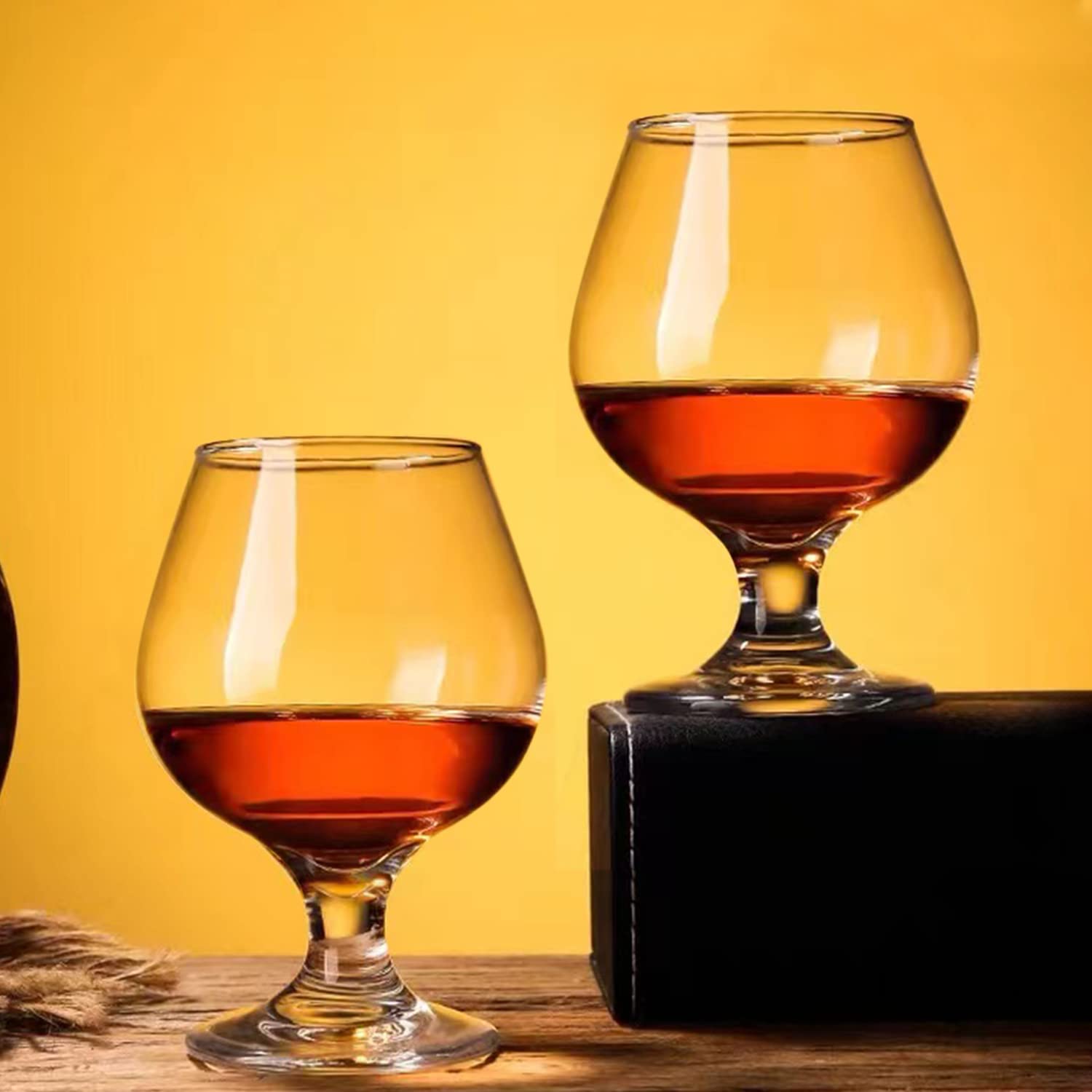 Ufrount Brandy Wine Glasses Set of 12,Clear Glass Brandy Snifter 11 OZ,Short Stemmed Cognac Glasses Drinking and Tasting Glassware for Bourbon,Scotch,Spirit