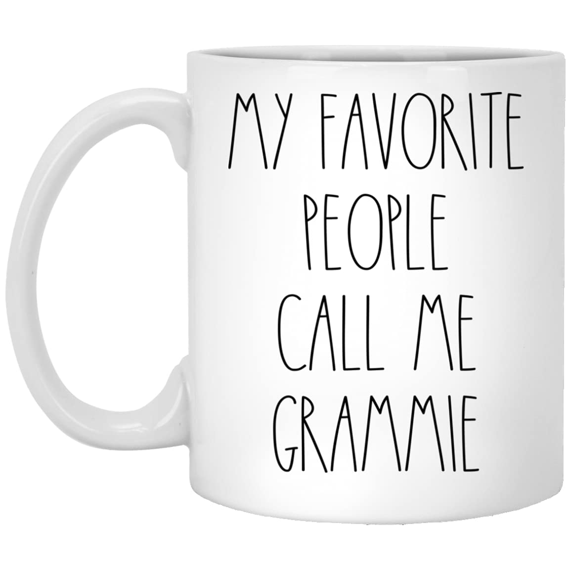 PTDShops Grammie - My Favorite People Call Me Grammie Coffee Mug, Grammie Rae Dunn Inspired, Rae Dunn Style, Birthday - Merry Christmas - Mother's Day, Grammie Coffee Cup 11oz, White