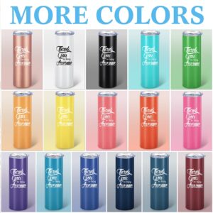 Geosar Thank You Gift for Women Men 20 oz Inspirational Tumblers with Keychains, Appreciation Tumblers, Team Motivational Encouragement Employees Gift for Coworker Friend(Multicolor, 16 Pcs)