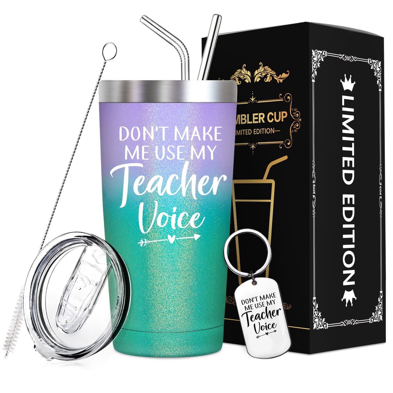 SpenMeta Teacher Gifts for Women - Teacher Appreciation Gifts, Teacher Christmas Gifts - 20oz Funny Vacuum Insulation Teacher Tumbler