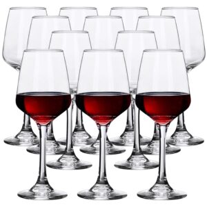 ufrount red wine glasses set of 12,11 oz classic white wine glass with stem,elegant long stemware red wine or white wine glassware for restaurant and party