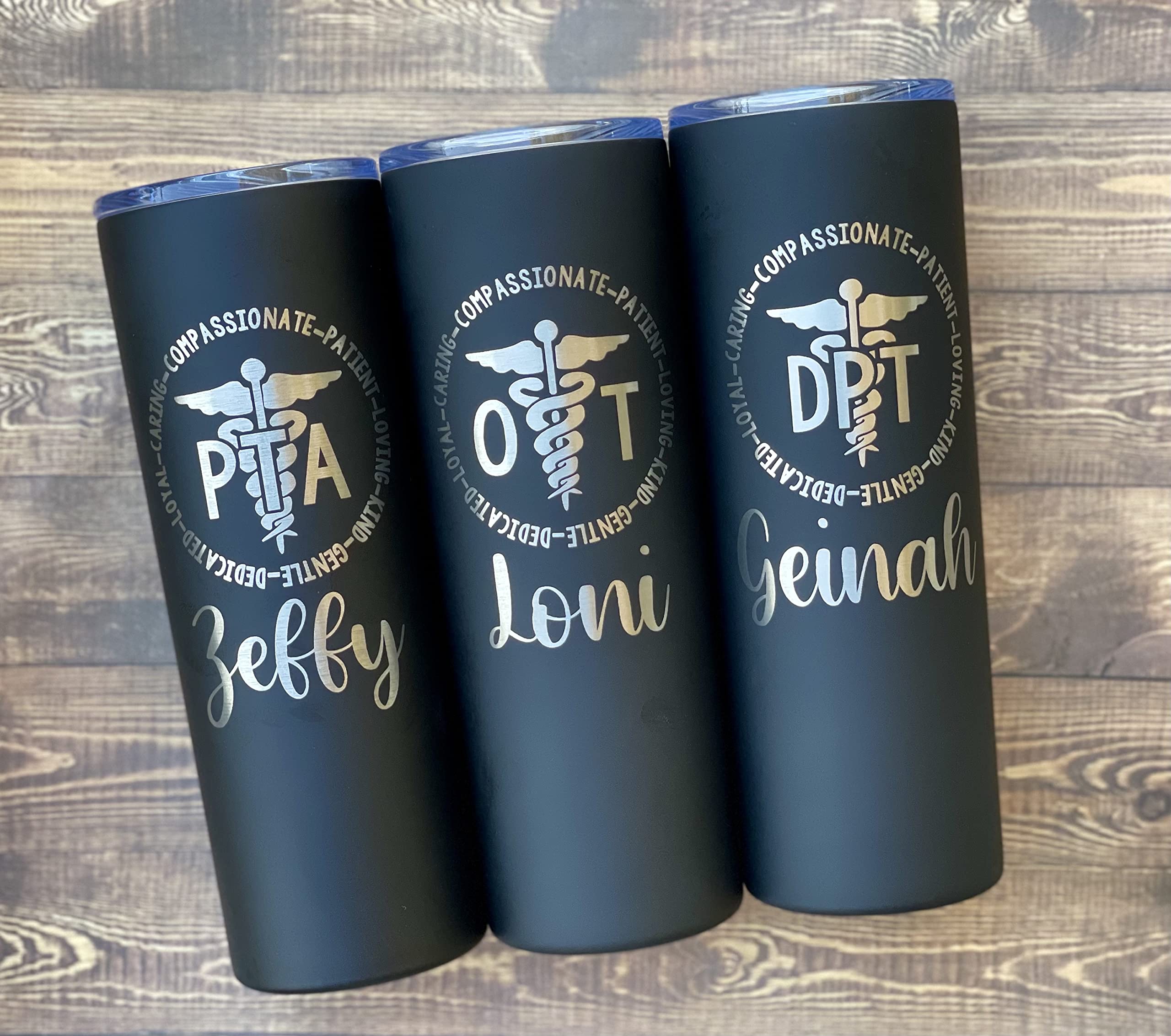 Personalized Occupational Therapist Gift-Physical Therapist Tumbler-Physical Therapy Gift-Physical Therapist Assistant-DPT Tumbler-PT Black