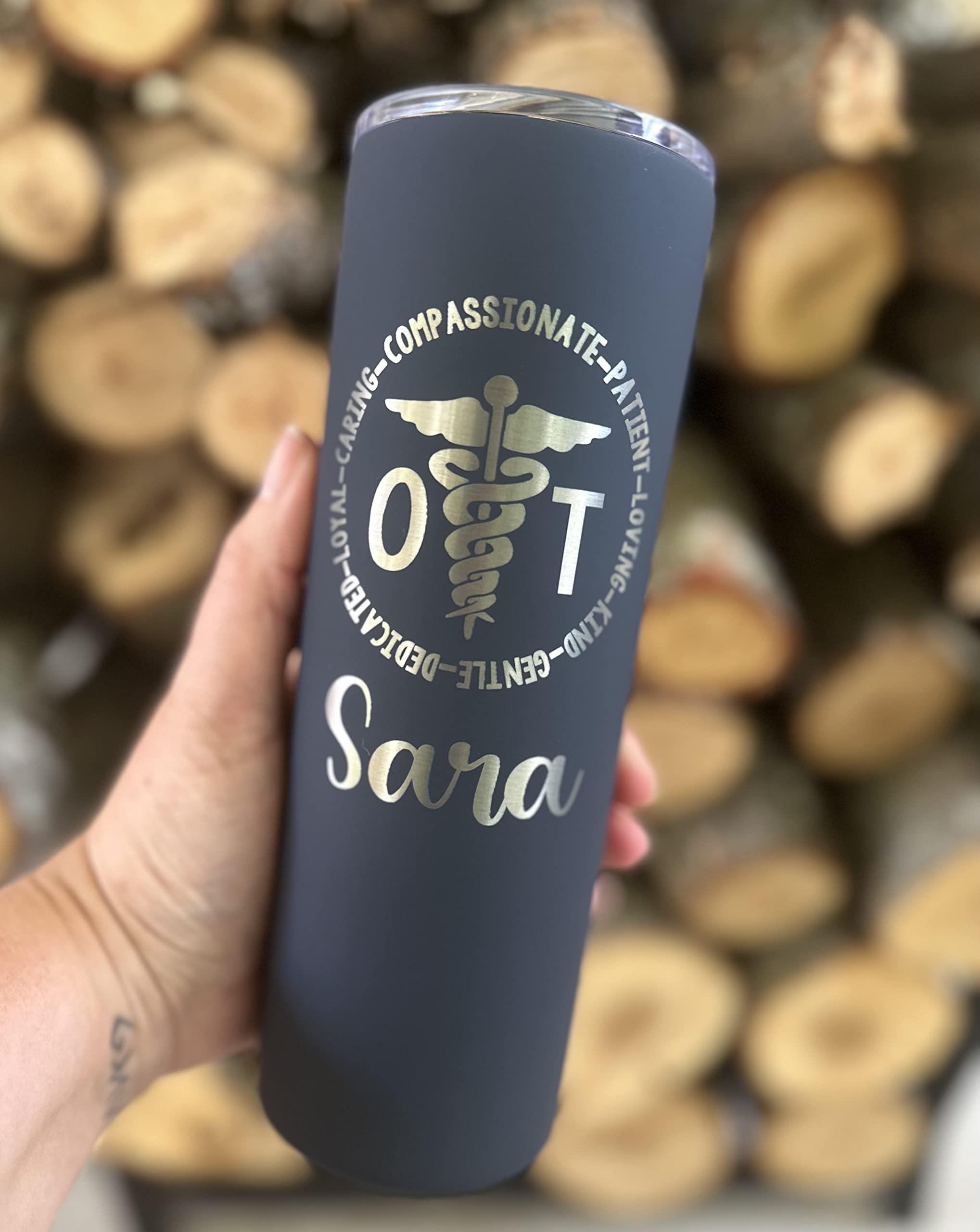 Personalized Occupational Therapist Gift-Physical Therapist Tumbler-Physical Therapy Gift-Physical Therapist Assistant-DPT Tumbler-PT Black