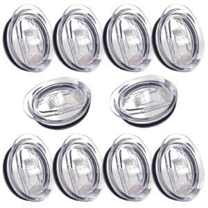 10 pack 20 oz skinny tumbler replacement lids plastic splash covers spill proof for skinny tumbler lid clear cup covers for 2.76 inch mouth tumbler cooler